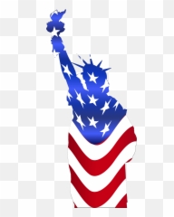 Treeflagflag Of The United States Png Clipart - Royalty Statue Of Liberty Silhouette Png,United States Outline Png