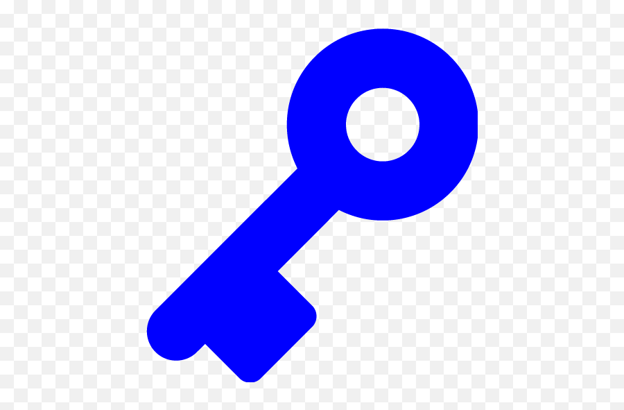 Blue Key 6 Icon - Free Blue Key Icons Black Key Icon Png,Vi Icon