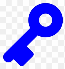 Blue Key 6 Icon - Free blue icons Black Key Icon Png