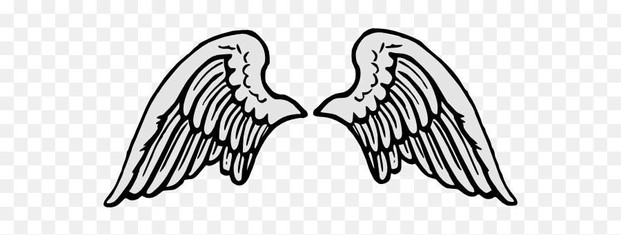 Stone Gray Angel Wings Clip Art - Vector Clip Cartoon Angel Wings Png,Angle Wings Png