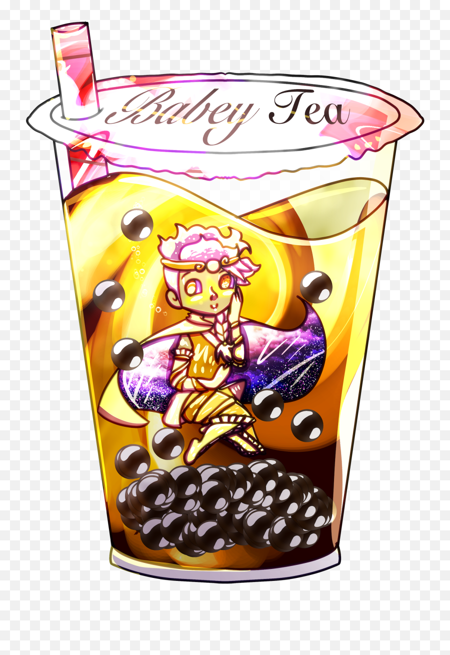 Boba Tea Undertale Stickers Holographic - Highball Glass Png,Undertale Folder Icon