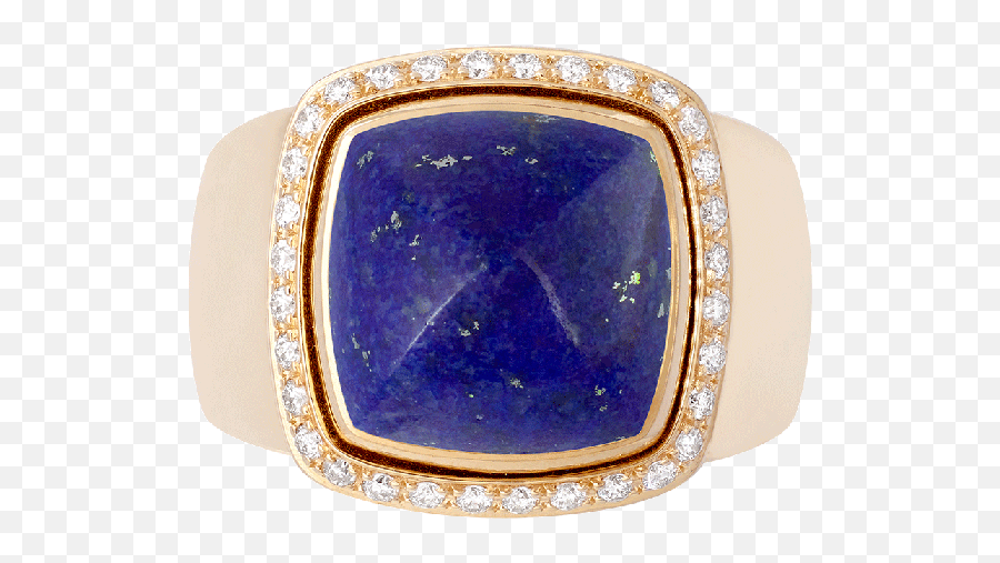 Lapis Lazuli Pain De Sucre Ring 18k Yellow Gold Medium Model - Engagement Ring Png,Lapis Png