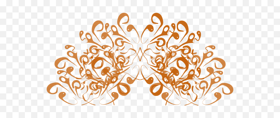 Crown Swirl Orange Clip Art - Vector Clip Art Fancy Clip Art Png,Swirl Clipart Png