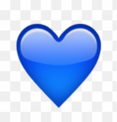 Download Hd Free Png Ios Emoji Blue Heart Images