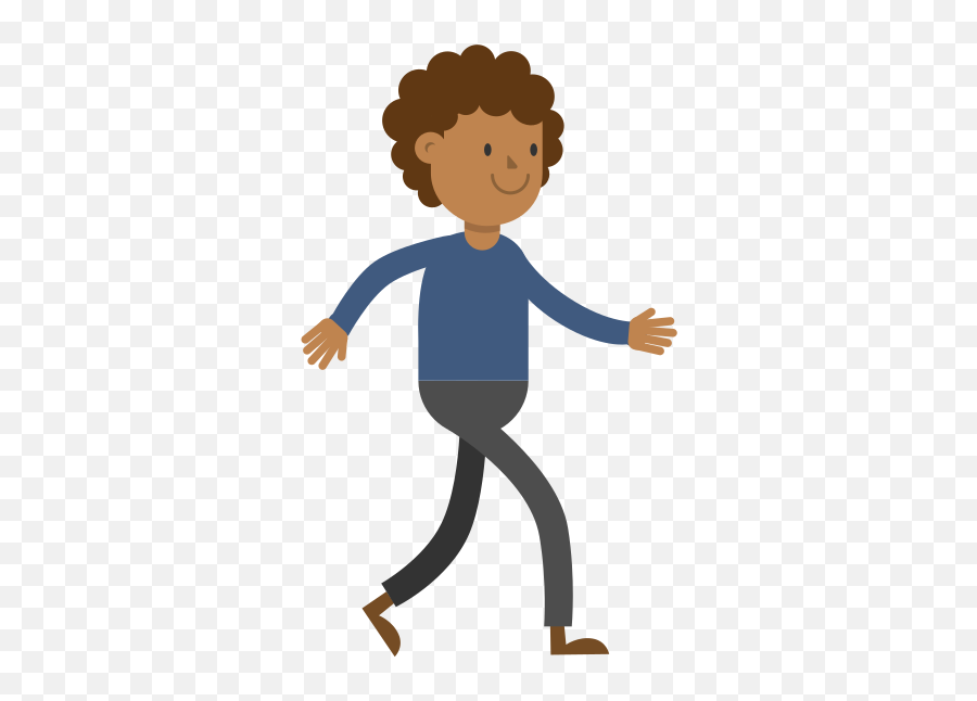 Black Man Walking Cartoon Vector - Transparent People Walking Cartoon Png,Cartoon Arm Png