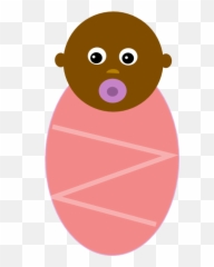 Black Baby Girl Clip Art - Vector Clip Art Black Cartoon Baby Girl Png,Cartoon Baby Png