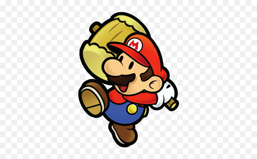 Paper Mario Super Hammer - Paper Mario With Hammer Png,Mario Png