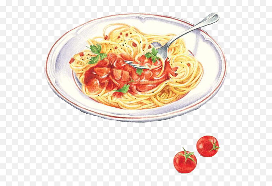 Download Watercolor Food Pasta - Pasta Illustration Png,Pasta Png