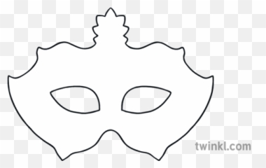 Blank Masquerade Mask Illustration - Twinkl Line Drawing Of Huia Bird Png,Masquerade Mask Png