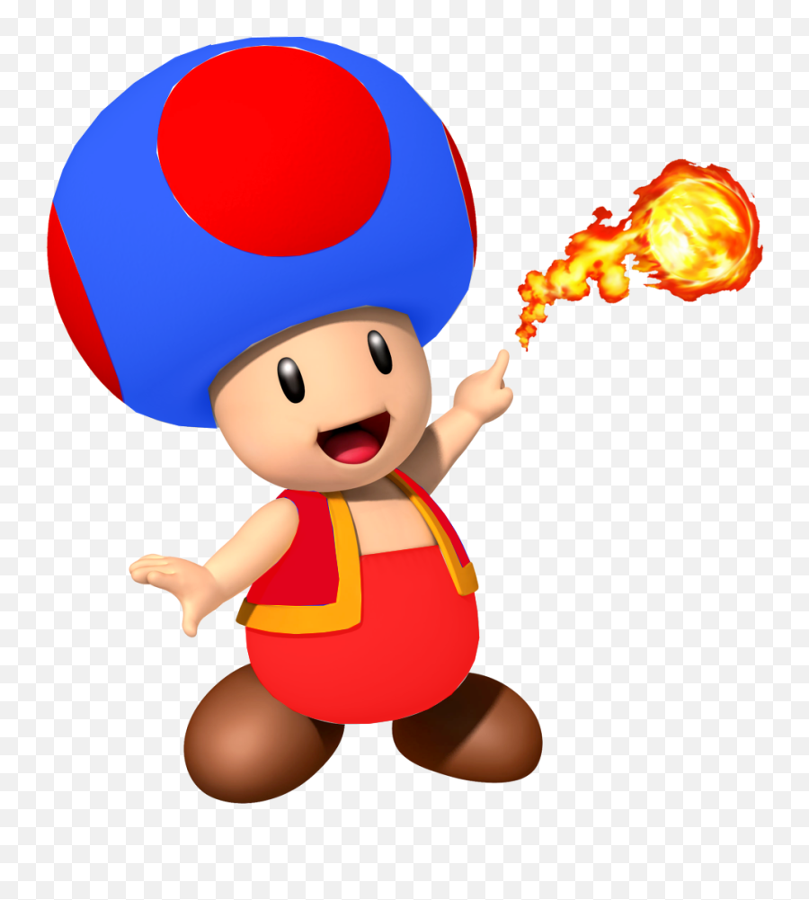 Fire Blue Toad - New Super Mario Bros Wii Blue Toad Png,Toad Png