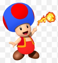 Fire Blue Toad - New Super Mario Bros Wii Blue Toad Png,Toad Png