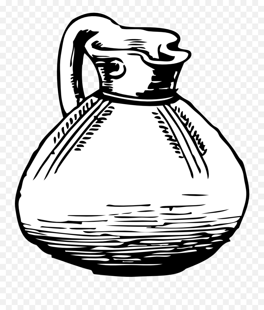 Collection Of Pitcher Clipart Black - Pottery Clipart Png,Water Pitcher Png
