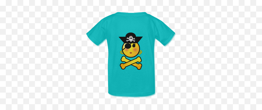 Pirate Emoticon - Smiley Emoji Girl Kidu0027s Classic Tshirt Model T22 Id D535557 Png,Goat Emoji Png