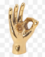 Brass Ok Hand - Gold Ok png