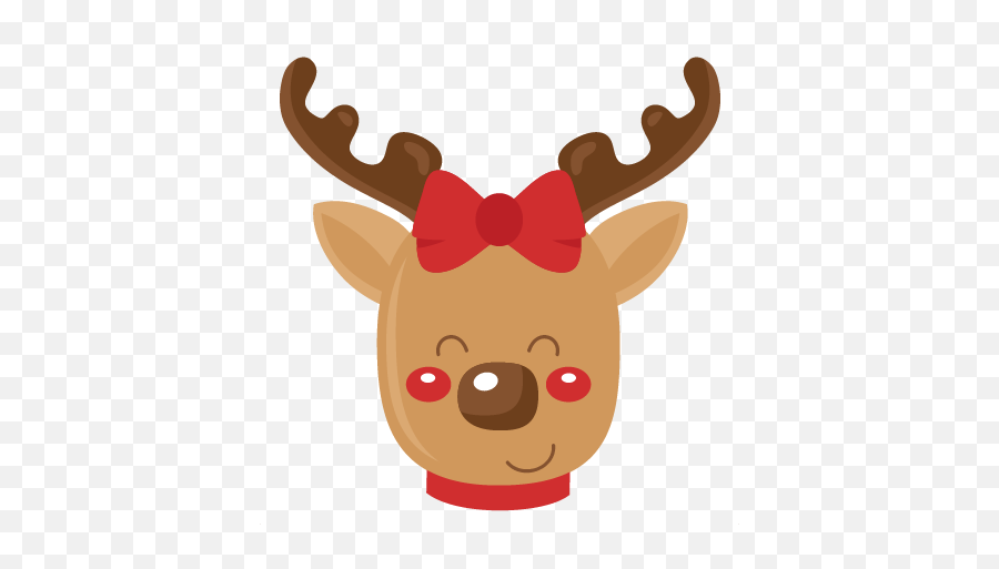 Reindeer Svg Scrapbook Cut File Cute Clipart Files For - Cute Reindeer Christmas Clipart Png,Reindeer Png
