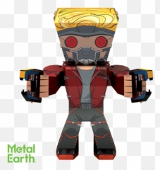 Fascinations Metal Earth Marvel 007 Guardians Of The Galaxy Star - lord 3d Kit png