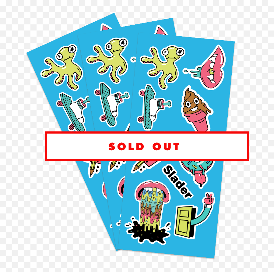 Sticker Sheet U2014 Slader Swag Store - Sticker Sheet Clipart Png,Sold Out Png
