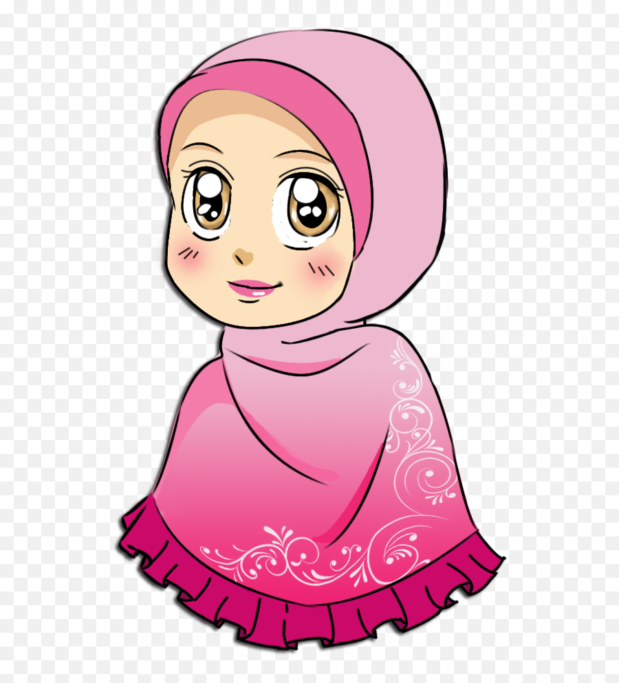 Girl Hijab Cartoon Png Clipart - Muslim Mother Clipart,Muslim Png