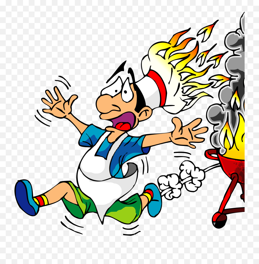 Japan Clipart Doing Business - Free Clipart Barbecue Fire Can T Cook Cartoon Png,Fire Effects Png