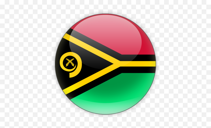 Round Icon Illustration Of Flag Vanuatu - Vanuatu Flag Circle Png,Round Png