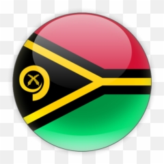 Round Icon Illustration Of Flag Vanuatu - Flag Circle Png