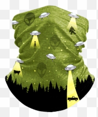 Ufo Bigfoot Neck Gaiter - Art Png,Ufo Transparent