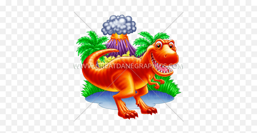 Smiling T - Rex Production Ready Artwork For Tshirt Printing Animal Figure Png,Trex Png