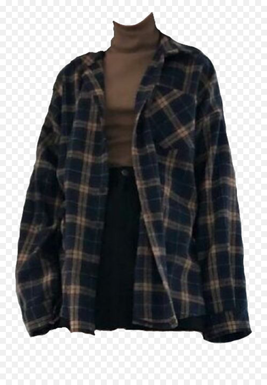 Cool Outfits - Turtleneck And Flannel Outfit Png,Flannel Png