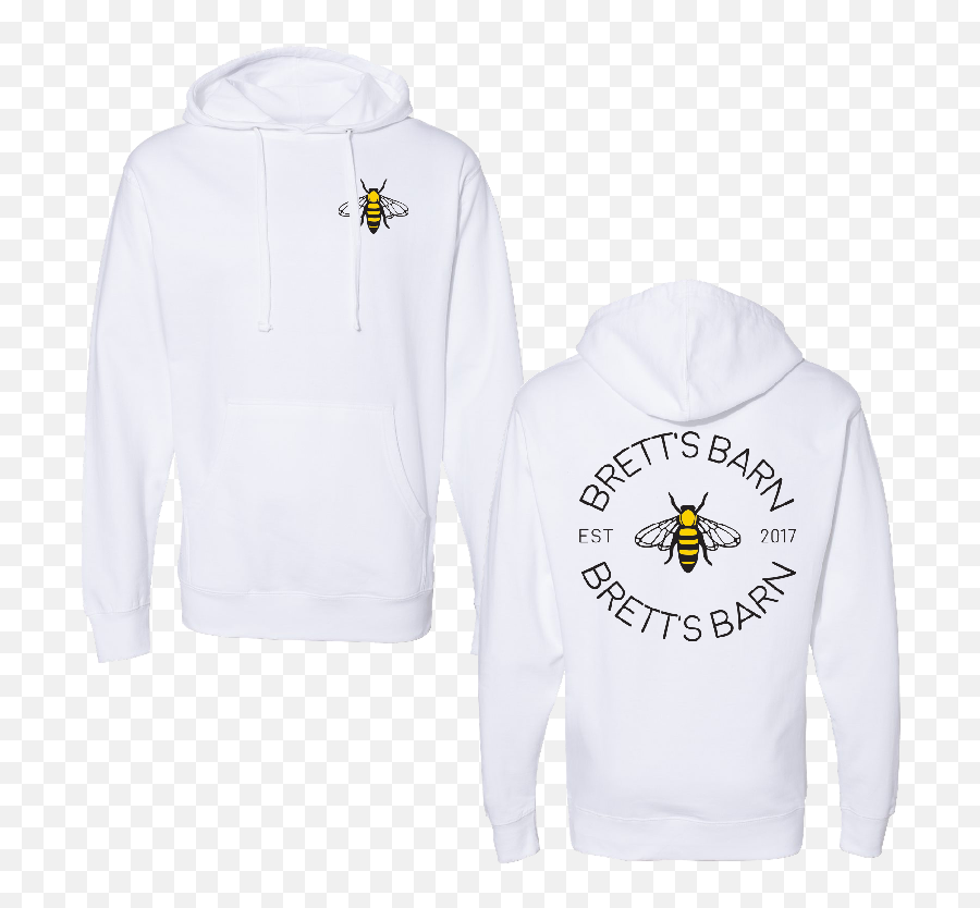 Bretts Barn Circle Logo Hoodie The - Long Sleeve Png,White Hoodie Png