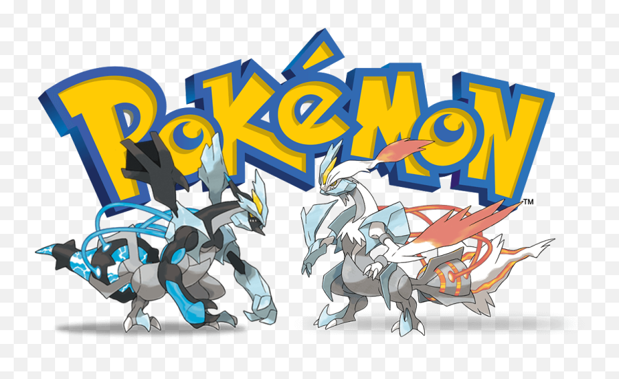 Pokémon Black White V2 - Pokemon Fire Red Logo Png,Pokemon Logo Black And White