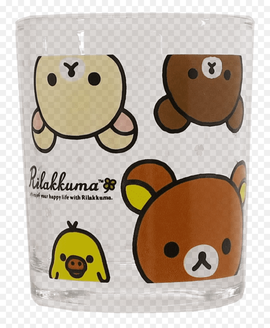 New Rilakkuma Frost Glass Cup - Dot Rilakkuma Drinking Png,Rilakkuma Transparent