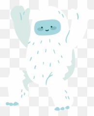 Cute Waving Yeti - Fictional Character Png,Yeti Png