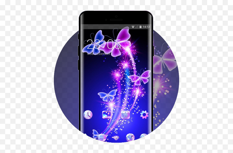 Romantic Butterfly Free Android Theme U2013 U Launcher 3d - Butterfly Wallpaper Hd Png,Butterfly Icon Image Girly