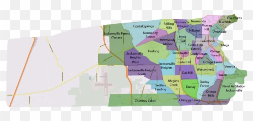 Westside Jacksonville Fl Neighborhood Maps Area Map - Atlas Png,Florida Map Png