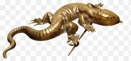 Komodo Dragon Png - Bronze Sculpture,Komodo Dragon Png