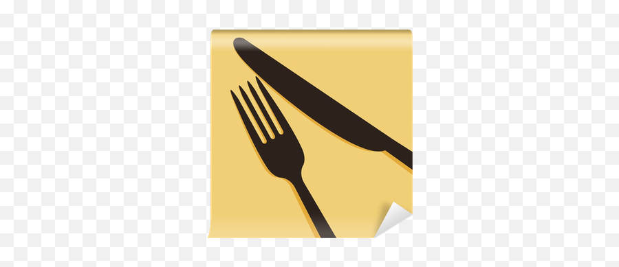 Knife And Fork Restaurant Menu Design With Cutlery Symbols - Serving Platters Png,Fork And Knife Icon Png