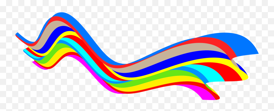 Clipart Wave Rainbow Transparent Free - Rainbow Wave Png,Rainbows Png