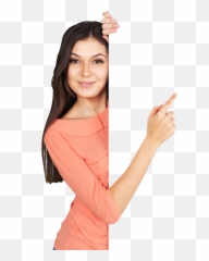 Girl - Woman Pointing Finger Png