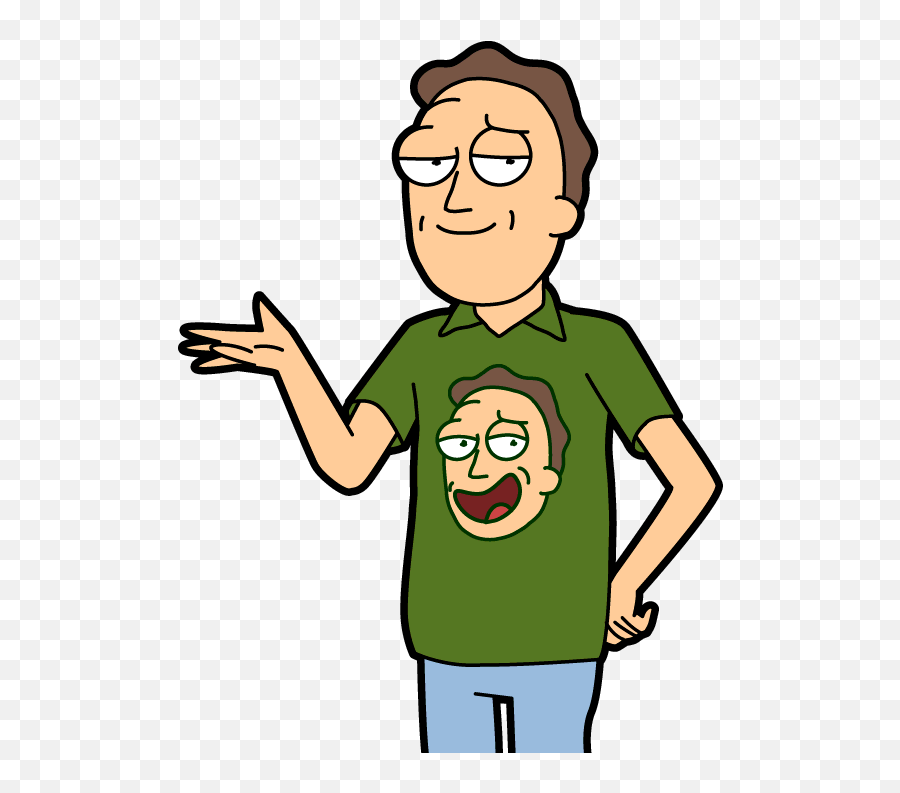 Download Hd Self - Promoting Jerry Rick And Morty Png Jerry Rick Et Morty,Morty Png