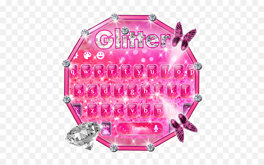 Stylish Shiny Pink Glitter Keypad 10001002 Download Apk - Sapna Png,Download Icon Huruf Cantik