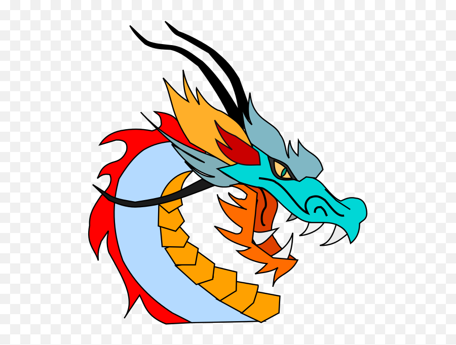 Painted Multi - Colored Chinese Dragon On A Black Background Chinese Dragon Clipart Png,Chinese Dragon Transparent Background