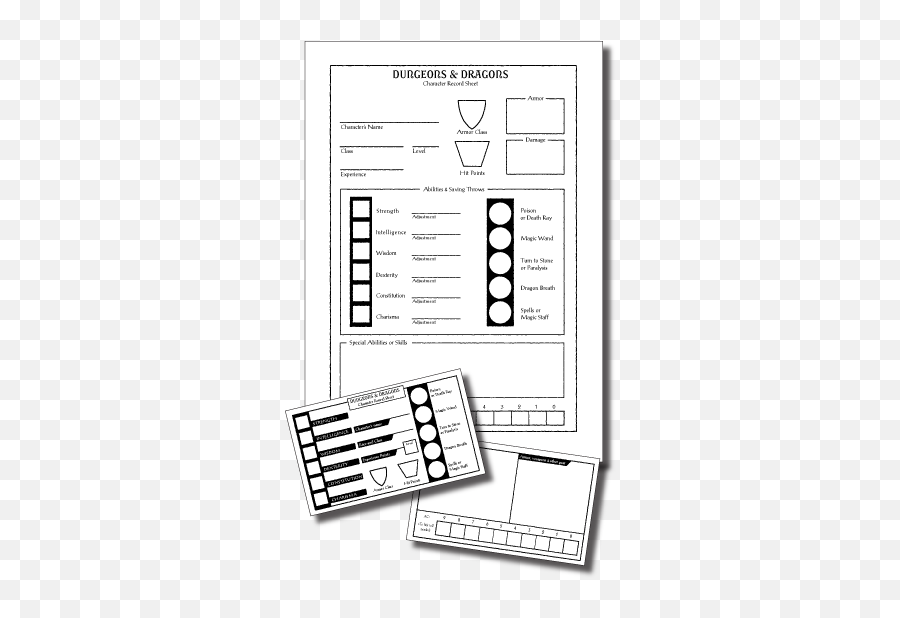 Index Card Rpg Character Sheet - Monochrome Png,Index Card Png