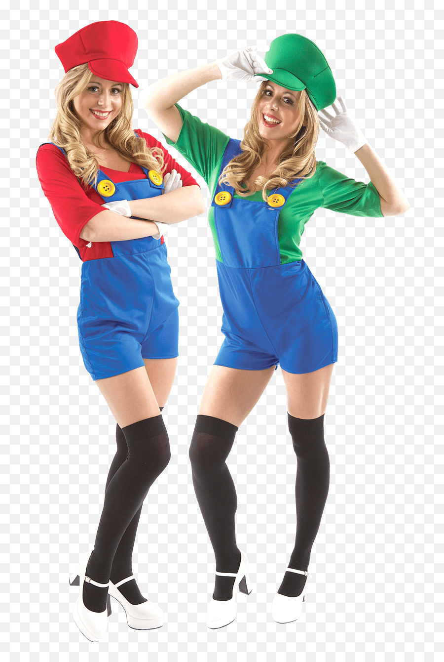 Womens Mario Couples Costume - Fancy Dress Womens Png,Luigi Head Png