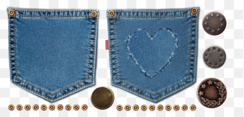 Jeans Pockets Button - Jeans Button Png,Blue Jeans Png