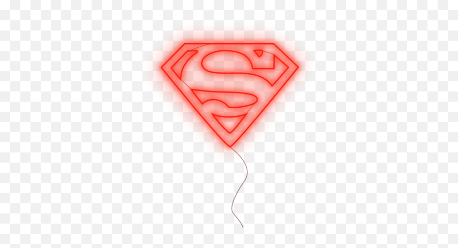 Neon Style Red Light T - Superman Png,Red Superman Logo