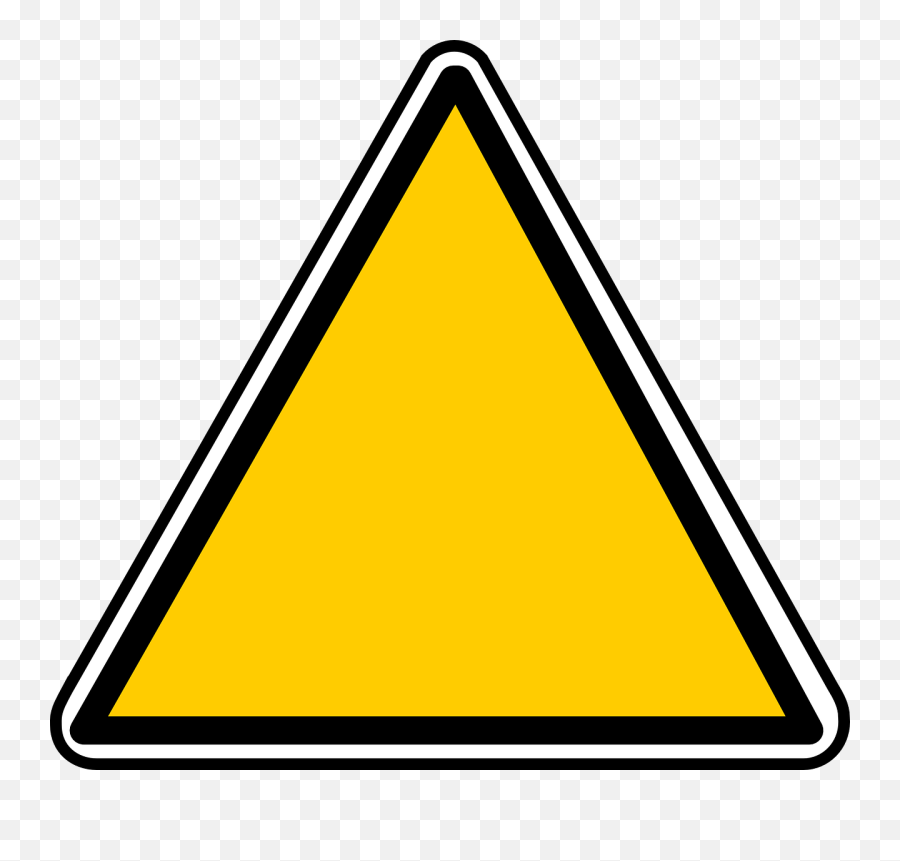 Blank Caution Sign Png 7 Image - Triangle Clipart,Caution Sign Png