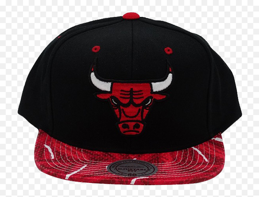 Mitchell Ness Stroke Camo Snapback Chicago Bulls Black Red - Chicago Bulls Png,Black Bulls Logo