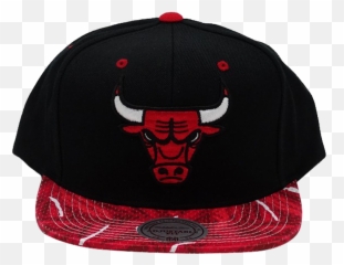 Mitchell Ness Stroke Camo Snapback Chicago Bulls Black Red - png