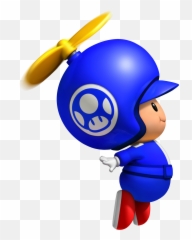 Download Blue Propeller Toad Pinterest - Mario Bros Blue Toad Png,Toad Png