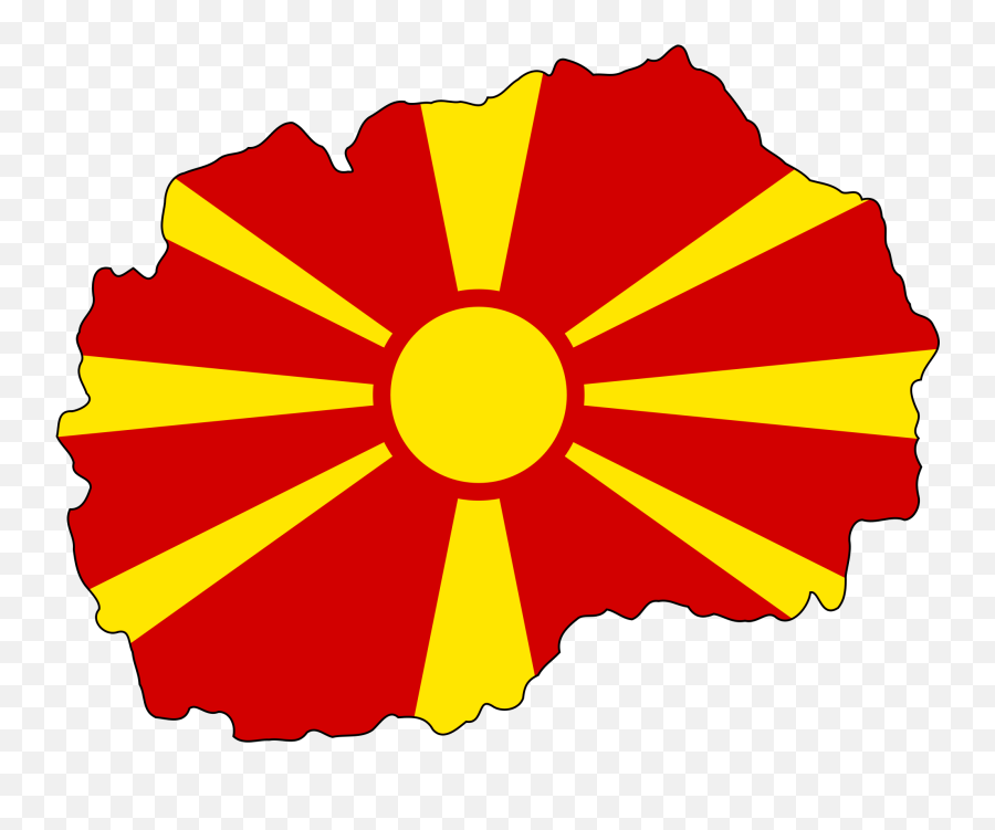 Macedonia Flag Map - Mapsofnet Macedonia Flag European Macedonian Flag Map Png,French Flag Transparent Background